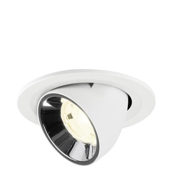NUMINOS® GIMBLE S, Deckeneinbauleuchte weiß/chrom 4000 K 20°