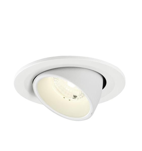 NUMINOS® GIMBLE S, Deckeneinbauleuchte, 4000 K, 40°, IP20, rund, weiß