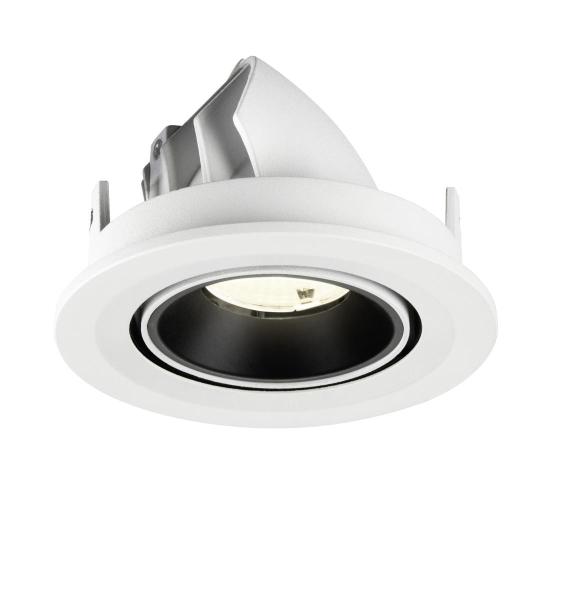 NUMINOS® GIMBLE S, Deckeneinbauleuchte weiß/schwarz 4000 K 55°