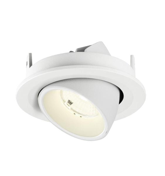 NUMINOS® GIMBLE S, Deckeneinbauleuchte, 4000 K, 55°, IP20, rund, weiß