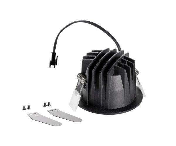 NUMINOS® S, Deckeneinbauleuchte, 3000 K, 20°, IP20, rund, schwarz / weiß