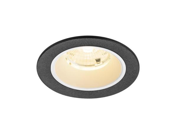 NUMINOS® S, Deckeneinbauleuchte, 3000 K, 55°, IP20, rund, schwarz / weiß