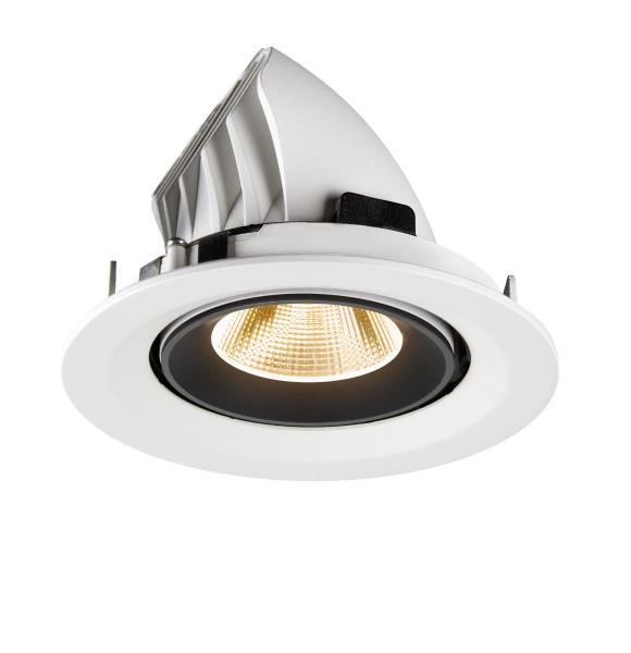 NUMINOS® GIMBLE M, Deckeneinbauleuchte weiß/schwarz 2700 K 20°