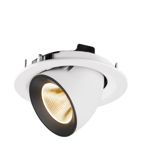 NUMINOS® GIMBLE M, Deckeneinbauleuchte weiß/schwarz 2700 K 20°