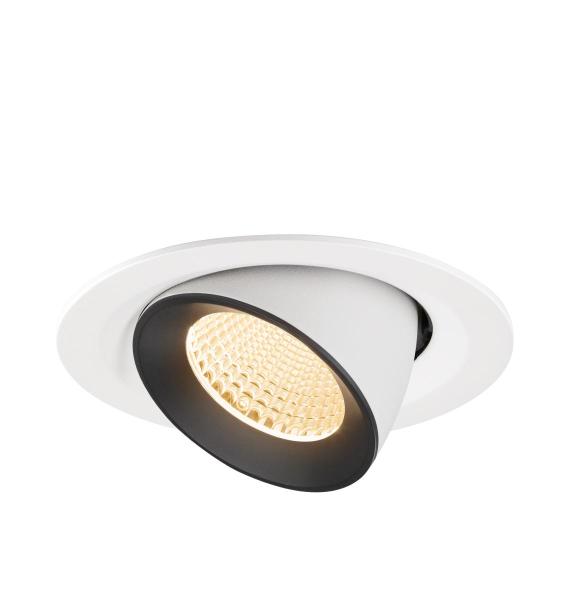 NUMINOS® GIMBLE M, Deckeneinbauleuchte weiß/schwarz 2700 K 40°