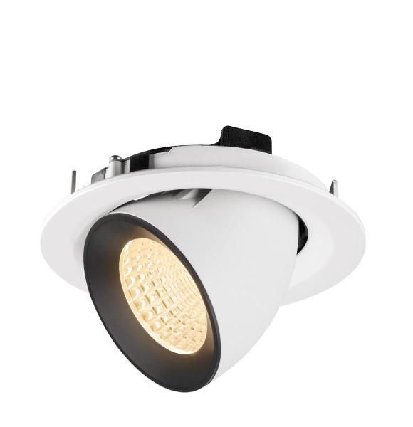 NUMINOS® GIMBLE M, Deckeneinbauleuchte weiß/schwarz 2700 K 55°