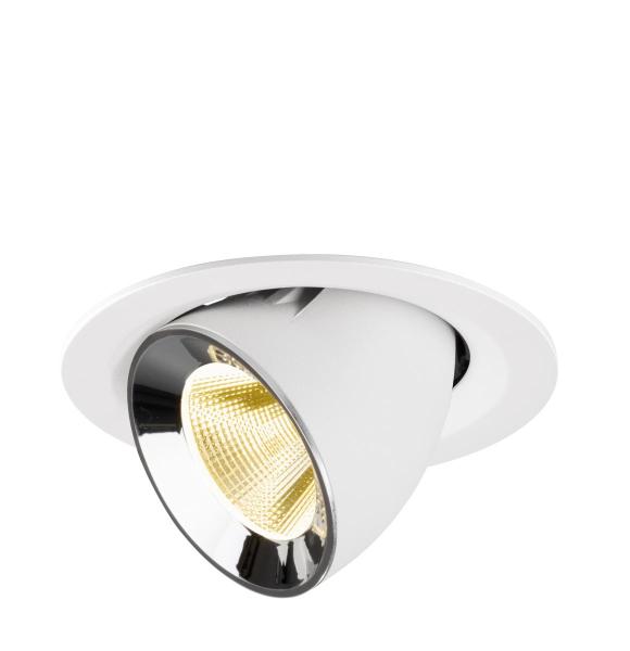 NUMINOS® GIMBLE M, Deckeneinbauleuchte weiß/chrom 3000 K 20°