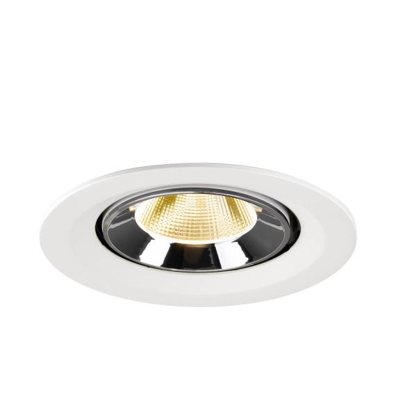 NUMINOS® GIMBLE M, Deckeneinbauleuchte weiß/chrom 3000 K 20°