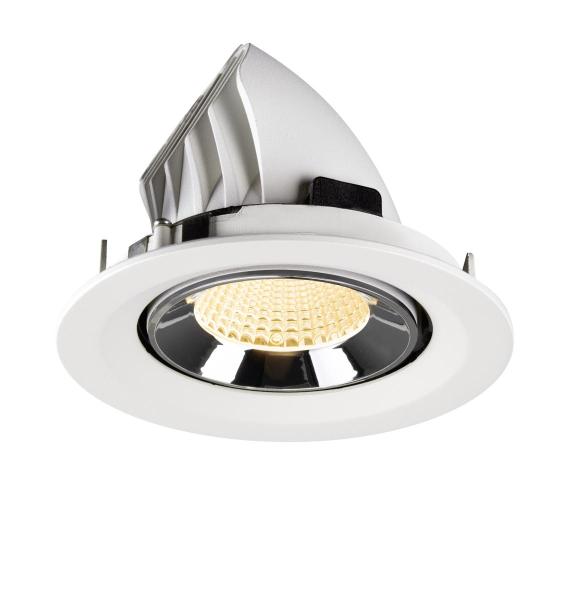 NUMINOS® GIMBLE M, Deckeneinbauleuchte weiß/chrom 3000 K 40°