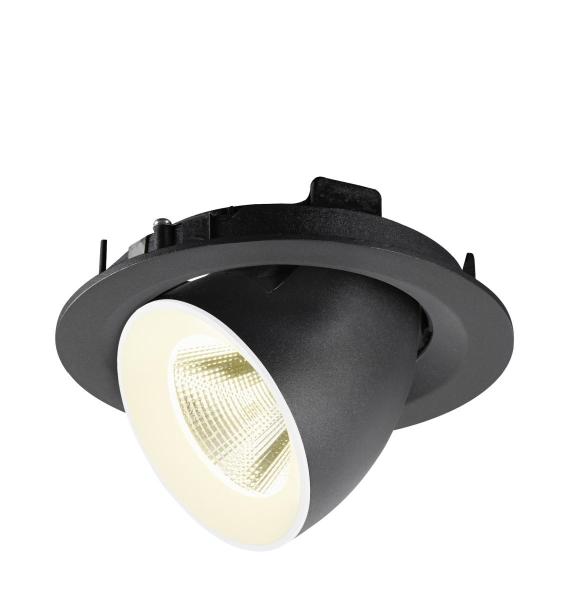 NUMINOS® GIMBLE M, Deckeneinbauleuchte,, 4000 K, 20°, schwarz / weiß