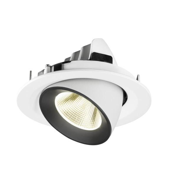 NUMINOS® GIMBLE M, Deckeneinbauleuchte weiß/schwarz 4000 K 20°