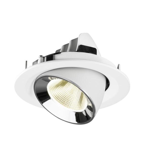 NUMINOS® GIMBLE M, Deckeneinbauleuchte weiß/chrom 4000 K 20°