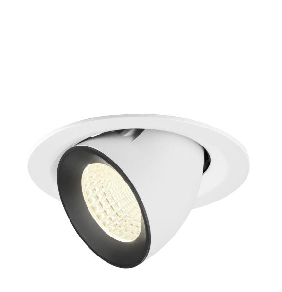 NUMINOS® GIMBLE M, Deckeneinbauleuchte weiß/schwarz 4000 K 55°