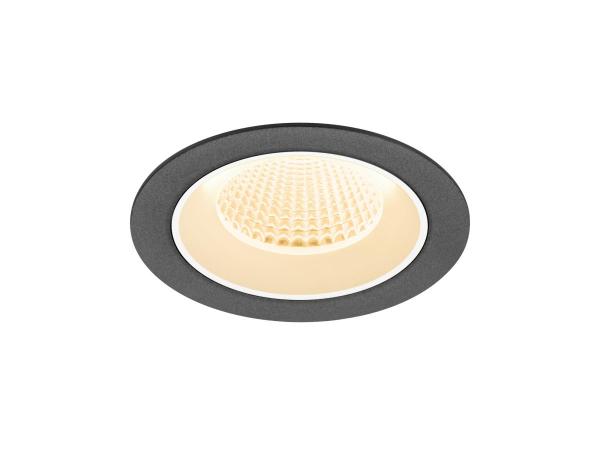 NUMINOS® M, Deckeneinbauleuchte, 2700 K, 40°, IP20, rund, schwarz / weiß