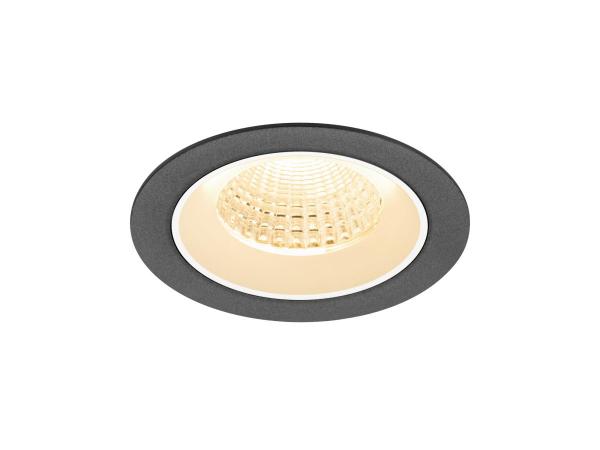 NUMINOS® M, Deckeneinbauleuchte, 2700 K, 55°, IP20, rund, schwarz / weiß