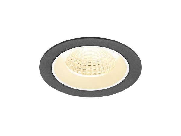 NUMINOS® M, Deckeneinbauleuchte, 3000 K, 55°, IP20, rund, schwarz / weiß