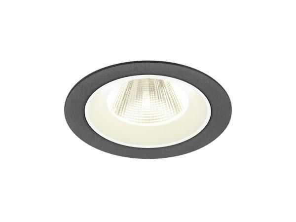 NUMINOS® M, Deckeneinbauleuchte, 4000 K, 20°, IP20, rund, schwarz / weiß