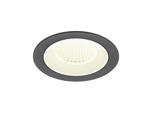 NUMINOS® M, Deckeneinbauleuchte, 4000 K, 40°, IP20, rund, schwarz / weiß