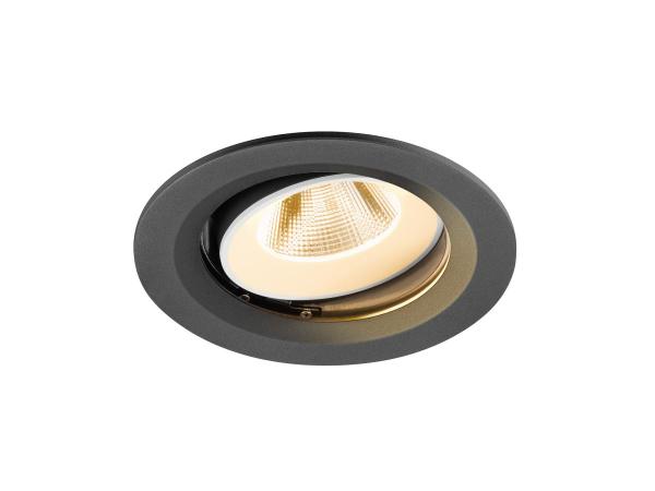 NUMINOS® MOVE M, Deckeneinbauleuchte, 2700 K, 20°, IP20, rund, schwarz / weiß