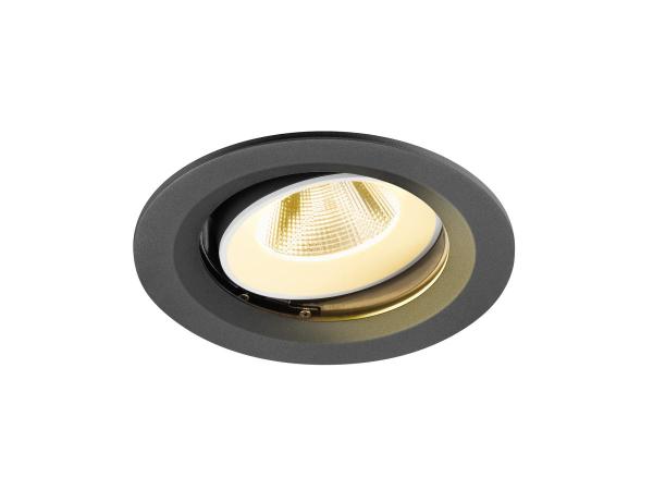 NUMINOS® MOVE M, Deckeneinbauleuchte, 3000 K, 20°, IP20, rund, schwarz / weiß