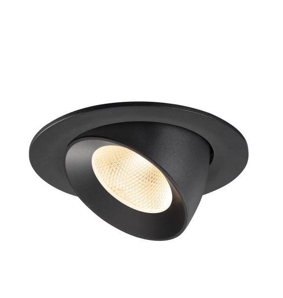 NUMINOS® GIMBLE L, Deckeneinbauleuchte, 2700 K, 20°, IP20, rund, schwarz