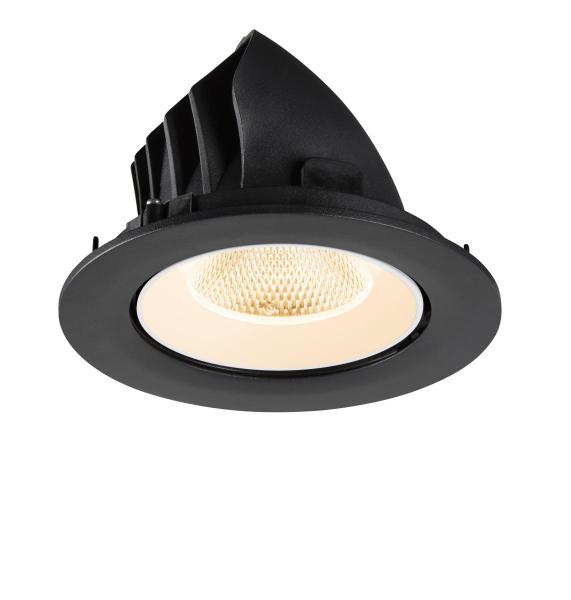 NUMINOS® GIMBLE L, Deckeneinbauleuchte, 2700 K, 20°, IP20, rund, schwarz / weiß