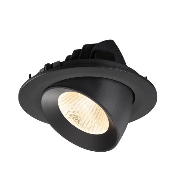 NUMINOS® GIMBLE L, Deckeneinbauleuchte, 2700 K, 40°, IP20, rund, schwarz