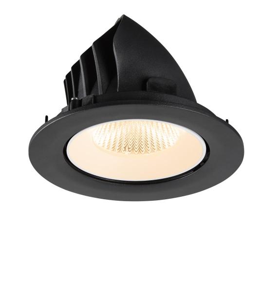 NUMINOS® GIMBLE L, Deckeneinbauleuchte, 2700 K, 40°, IP20, rund, schwarz / weiß