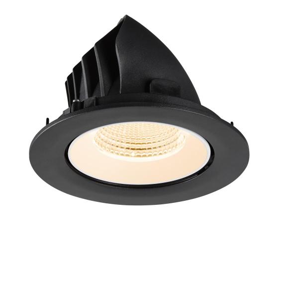 NUMINOS® GIMBLE L, Deckeneinbauleuchte, 2700 K, 55°, IP20, rund, schwarz / weiß