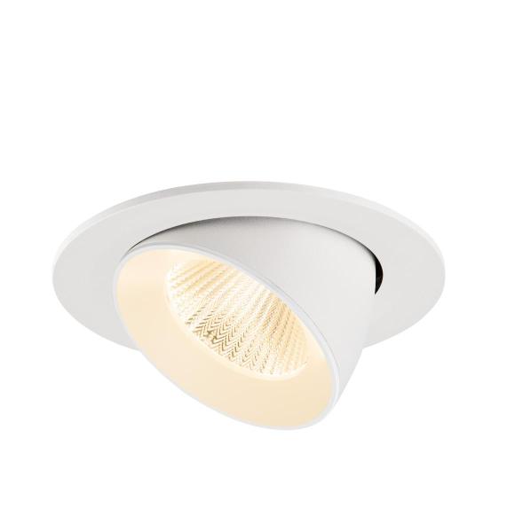 NUMINOS® GIMBLE L, Deckeneinbauleuchte, 2700 K, 40°, IP20, rund, weiß