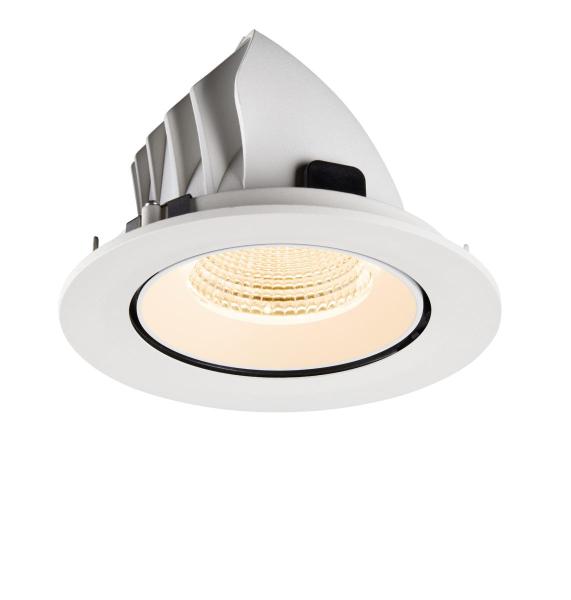 NUMINOS® GIMBLE L, Deckeneinbauleuchte, 2700 K, 55°, IP20, rund, weiß