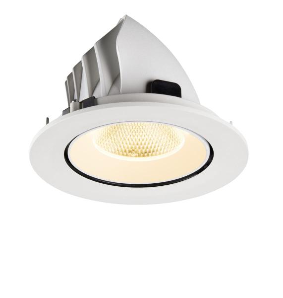 NUMINOS® GIMBLE L, Deckeneinbauleuchte, 3000 K, 20°, IP20, rund, weiß