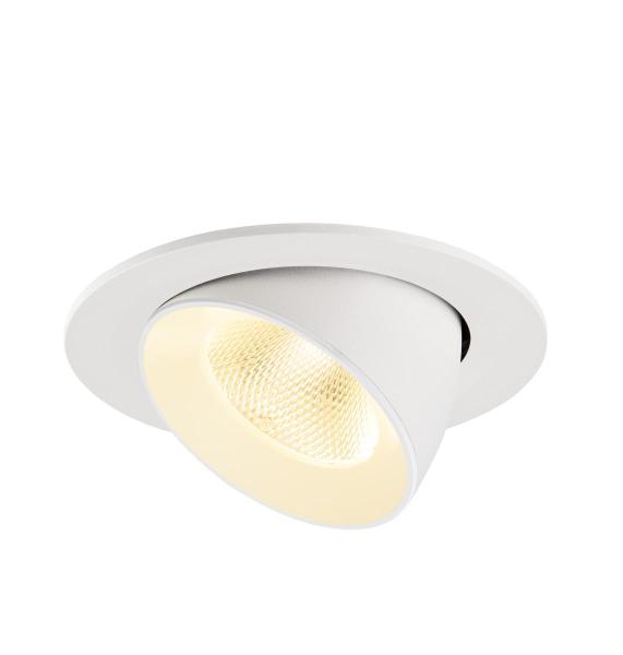 NUMINOS® GIMBLE L, Deckeneinbauleuchte, 3000 K, 20°, IP20, rund, weiß