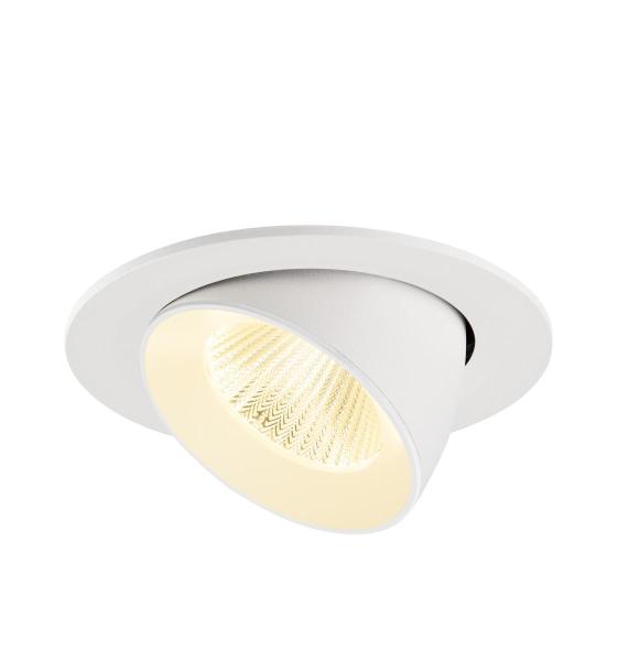 NUMINOS® GIMBLE L, Deckeneinbauleuchte, 3000 K, 40°, IP20, rund, weiß