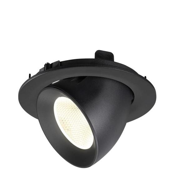 NUMINOS® GIMBLE L, Deckeneinbauleuchte, 4000 K, 20°, IP20, rund, schwarz