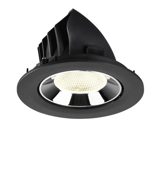 NUMINOS® GIMBLE L, Deckeneinbauleuchte schwarz/chrom 4000 K 20°