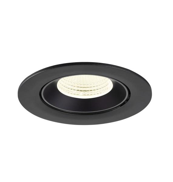 NUMINOS® GIMBLE L, Deckeneinbauleuchte, 4000 K, 55°, IP20, rund, schwarz