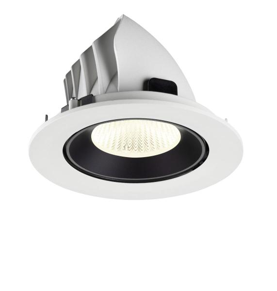 NUMINOS® GIMBLE L, Deckeneinbauleuchte weiß/schwarz 4000 K 40°