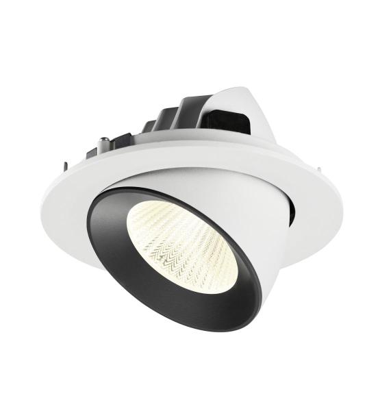 NUMINOS® GIMBLE L, Deckeneinbauleuchte weiß/schwarz 4000 K 40°