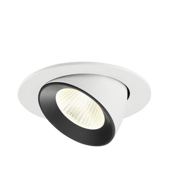 NUMINOS® GIMBLE L, Deckeneinbauleuchte weiß/schwarz 4000 K 40°