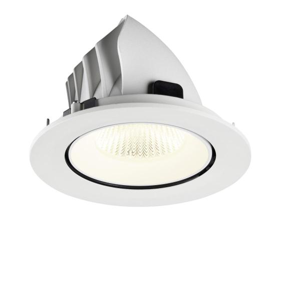 NUMINOS® GIMBLE L, Deckeneinbauleuchte, 4000 K, 40°, IP20, rund, weiß