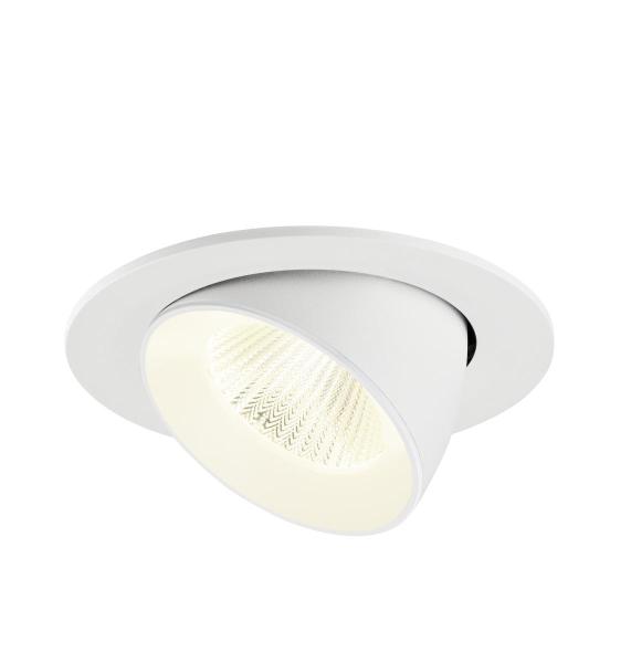 NUMINOS® GIMBLE L, Deckeneinbauleuchte, 4000 K, 40°, IP20, rund, weiß