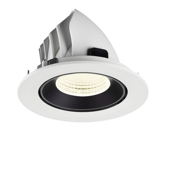 NUMINOS® GIMBLE L, Deckeneinbauleuchte weiß/schwarz 4000 K 55°