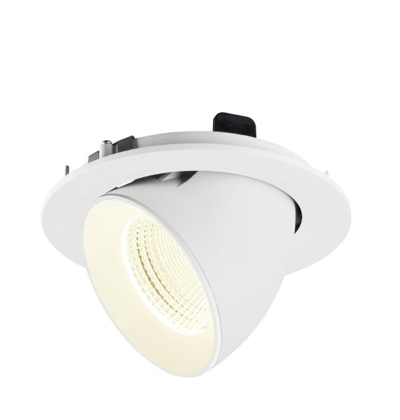 NUMINOS® GIMBLE L, Deckeneinbauleuchte, 4000 K, 55°, IP20, rund, weiß