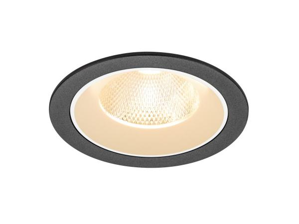 NUMINOS® L, Deckeneinbauleuchte, 2700 K, 20°, IP20, rund, schwarz / weiß