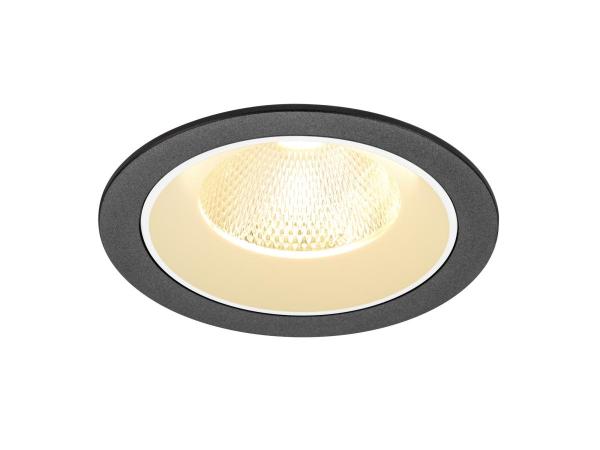 NUMINOS® L, Deckeneinbauleuchte, 3000 K, 20°, IP20, rund, schwarz / weiß