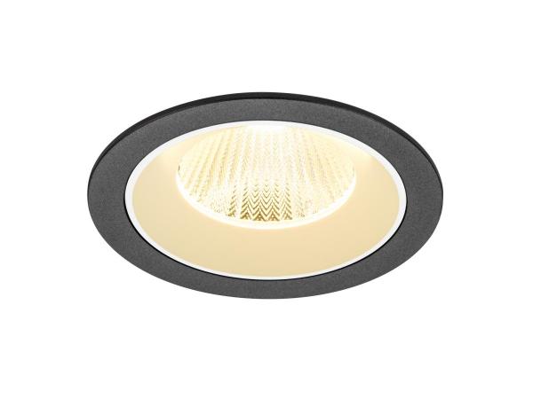 NUMINOS® L, Deckeneinbauleuchte, 3000 K, 40°, IP20, rund, schwarz / weiß