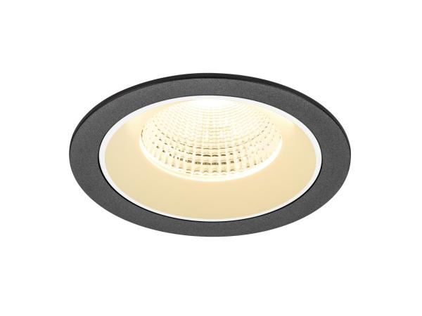 NUMINOS® L, Deckeneinbauleuchte, 3000 K, 55°, IP20, rund, schwarz / weiß