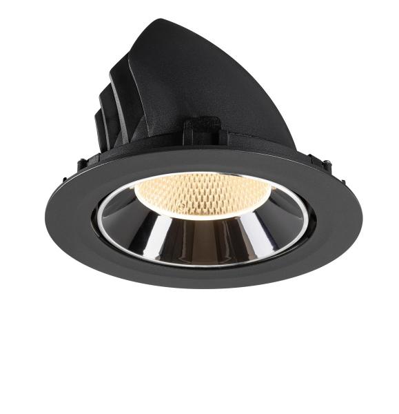 NUMINOS® GIMBLE XL, Deckeneinbauleuchte schwarz/chrom 2700 K 20°