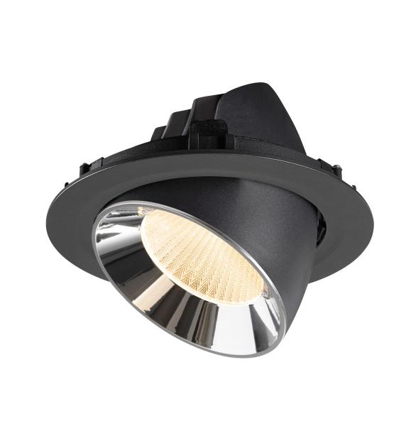 NUMINOS® GIMBLE XL, Deckeneinbauleuchte schwarz/chrom 2700 K 40°